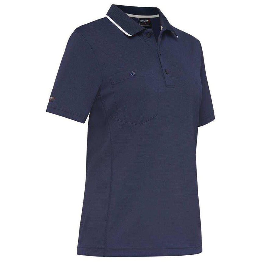 Workcool Womens Hyperfreeze Spliced Polo Polos KingGee XS Navy