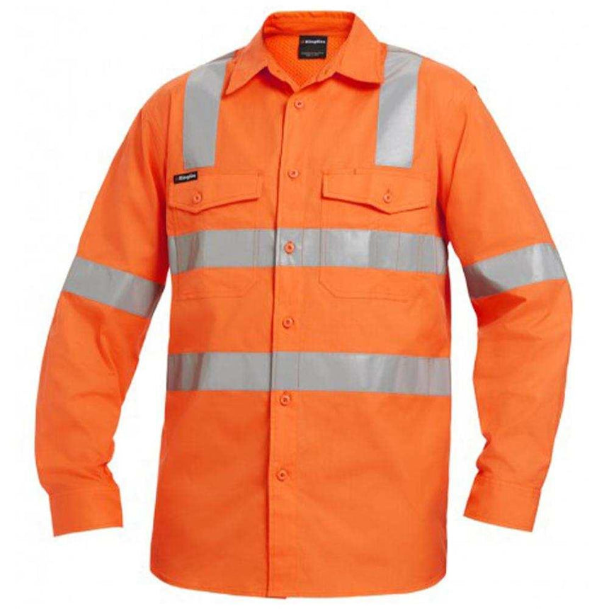 Workcool2 Ref Spliced Long Sleeve Shirt Shirts KingGee XS Orange
