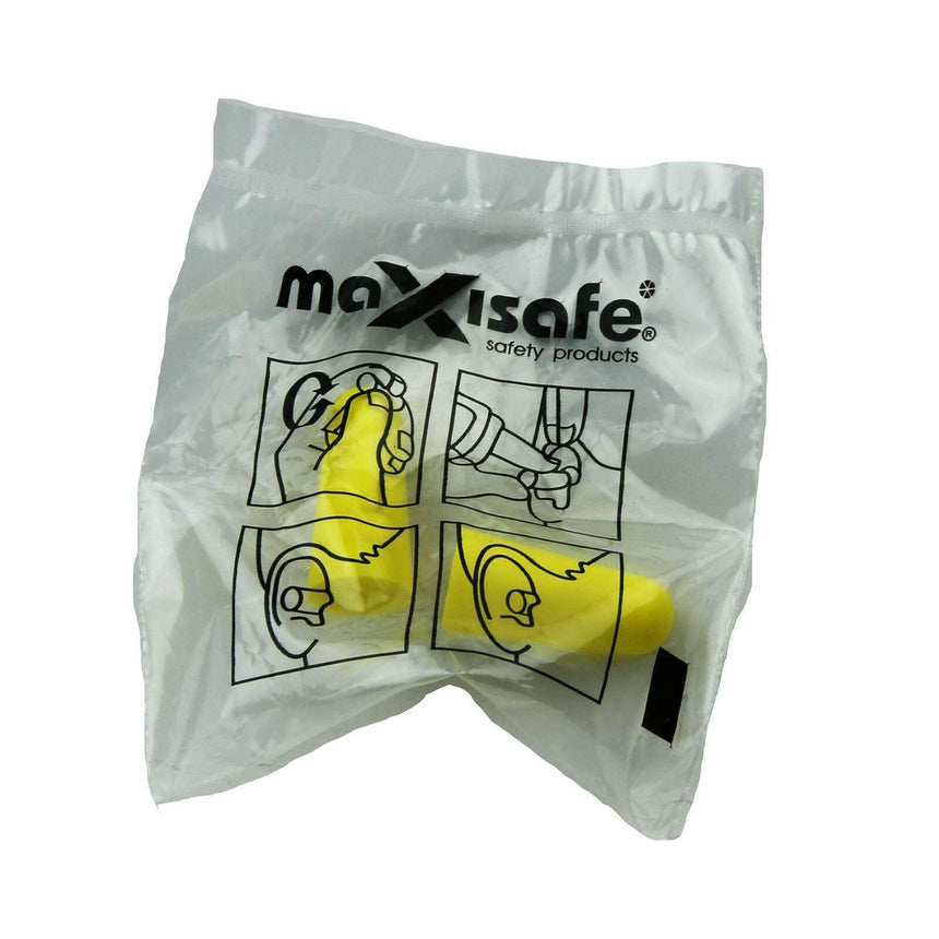 Foam Ear Plugs Hearing Protection Maxisafe