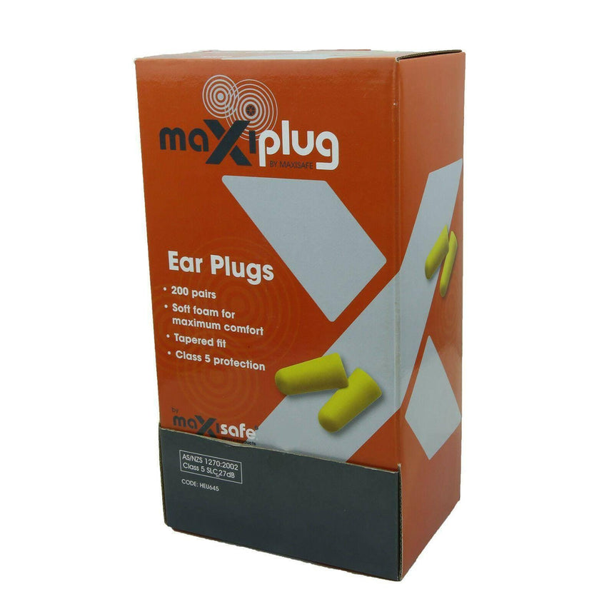 Foam Ear Plugs Hearing Protection Maxisafe