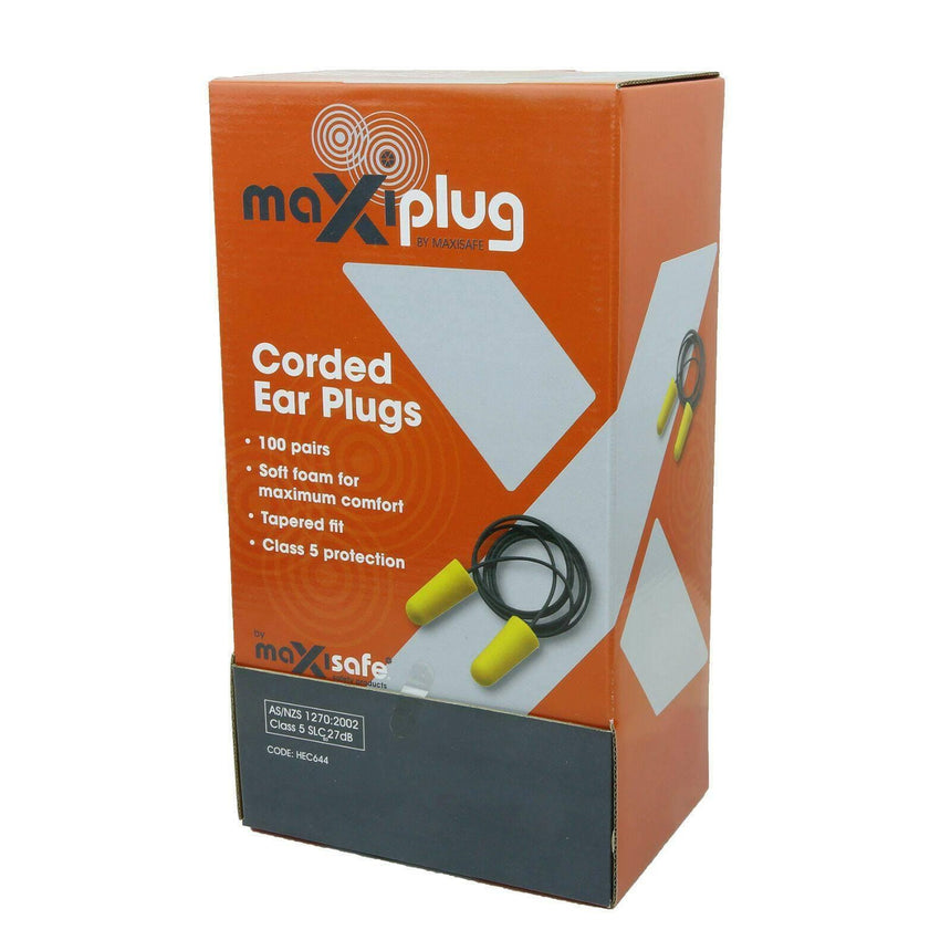 Foam Ear Plugs Hearing Protection Maxisafe