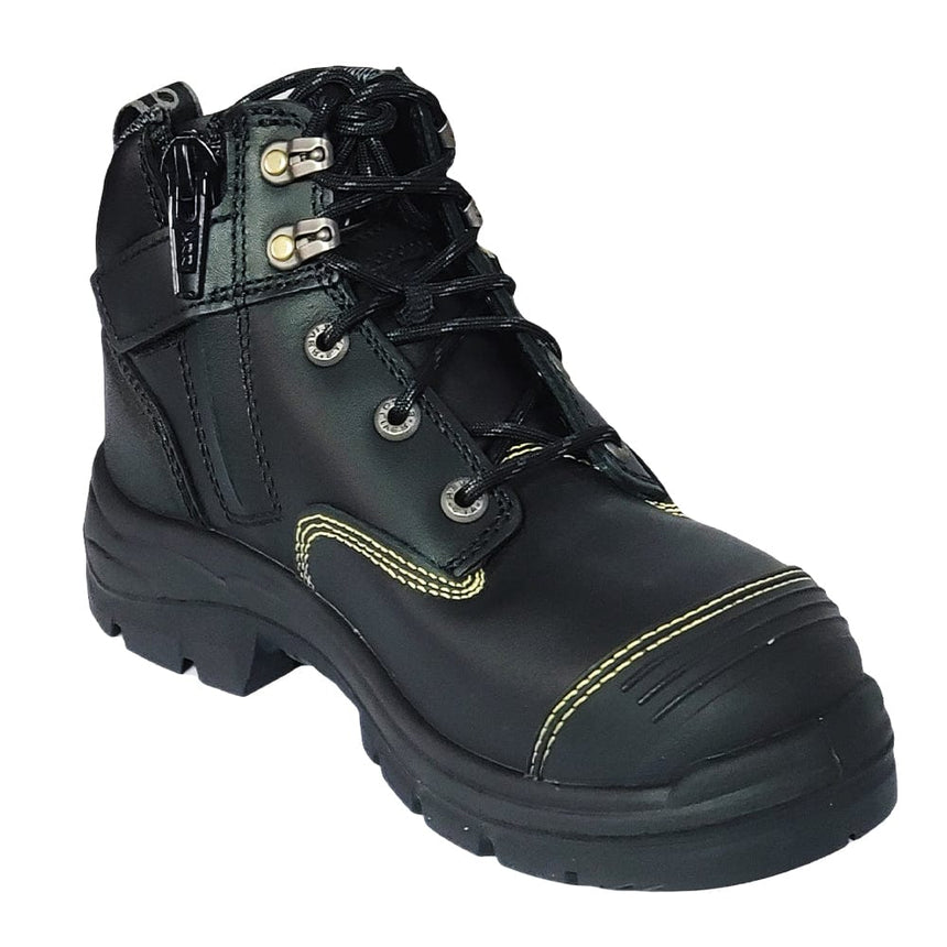 130MM Black Zip Sided Hiker Boot 55340Z Zip Up Boots Oliver