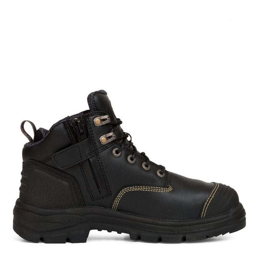 130MM Black Zip Sided Hiker Boot 55340Z Zip Up Boots Oliver