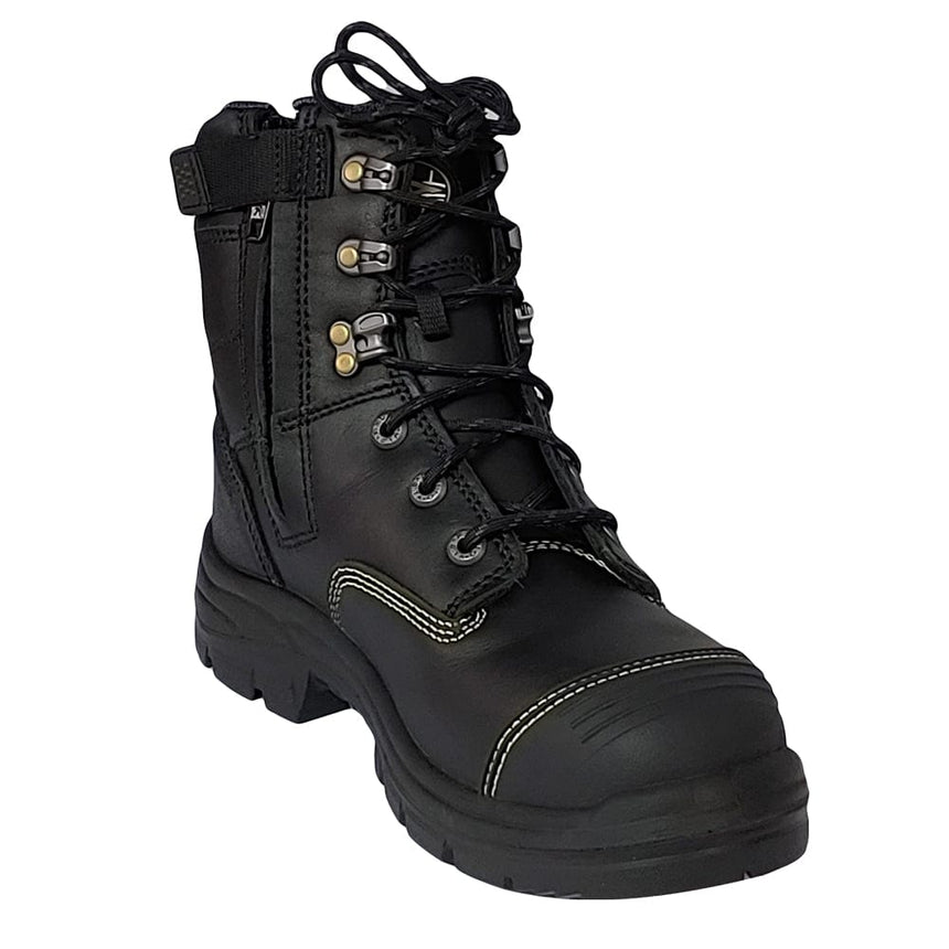 150MM Black Zip Sided Boots 55345Z Zip Up Boots Oliver