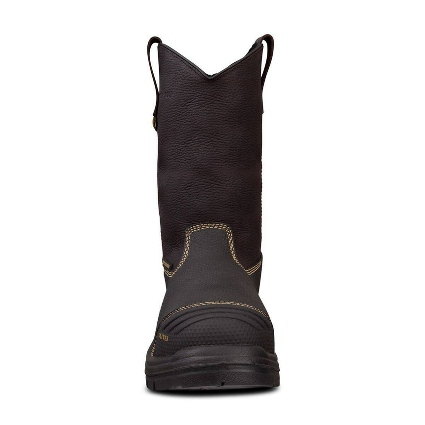 240MM Brown Pull On Riggers Boot 65493 Zip Up Boots Oliver