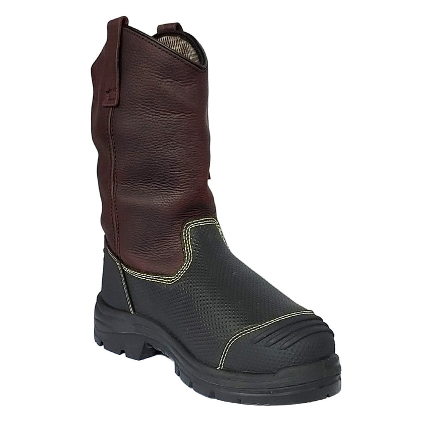 240MM Brown Pull On Riggers Boot 65493 Zip Up Boots Oliver