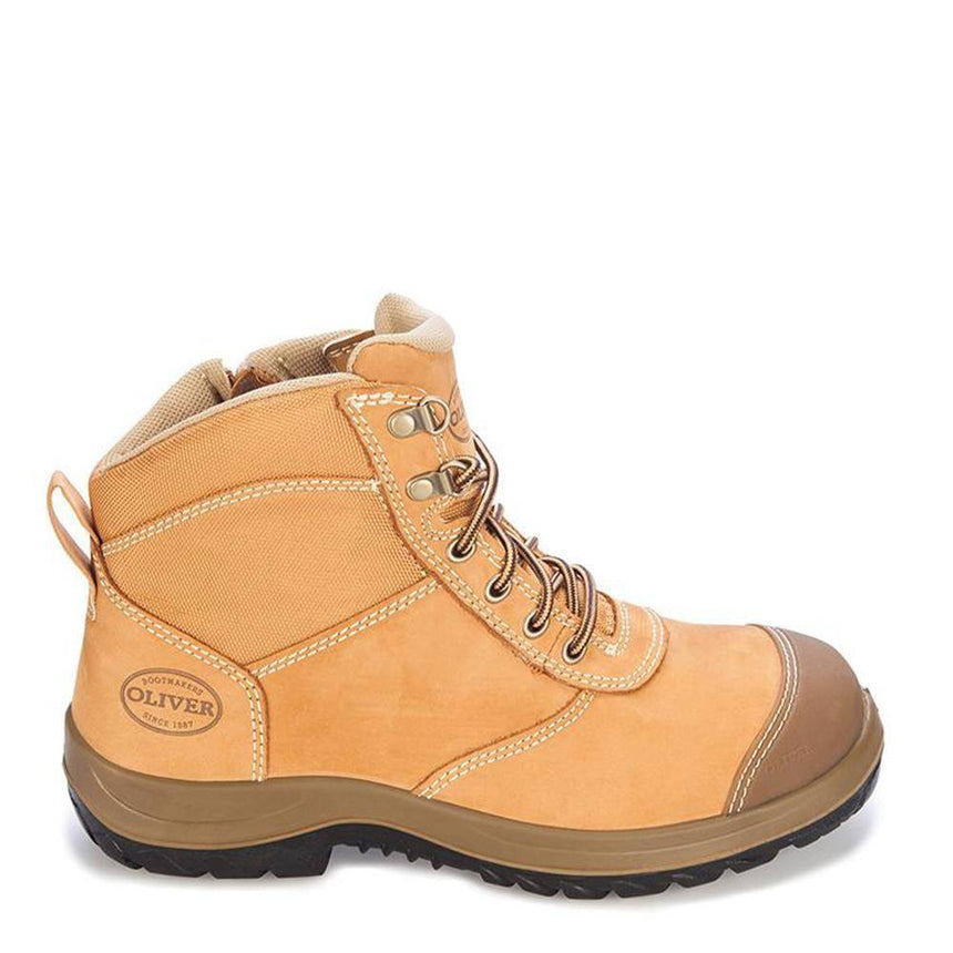 Wheat Zip Sided Ankle Boot 34662 Zip Up Boots Oliver