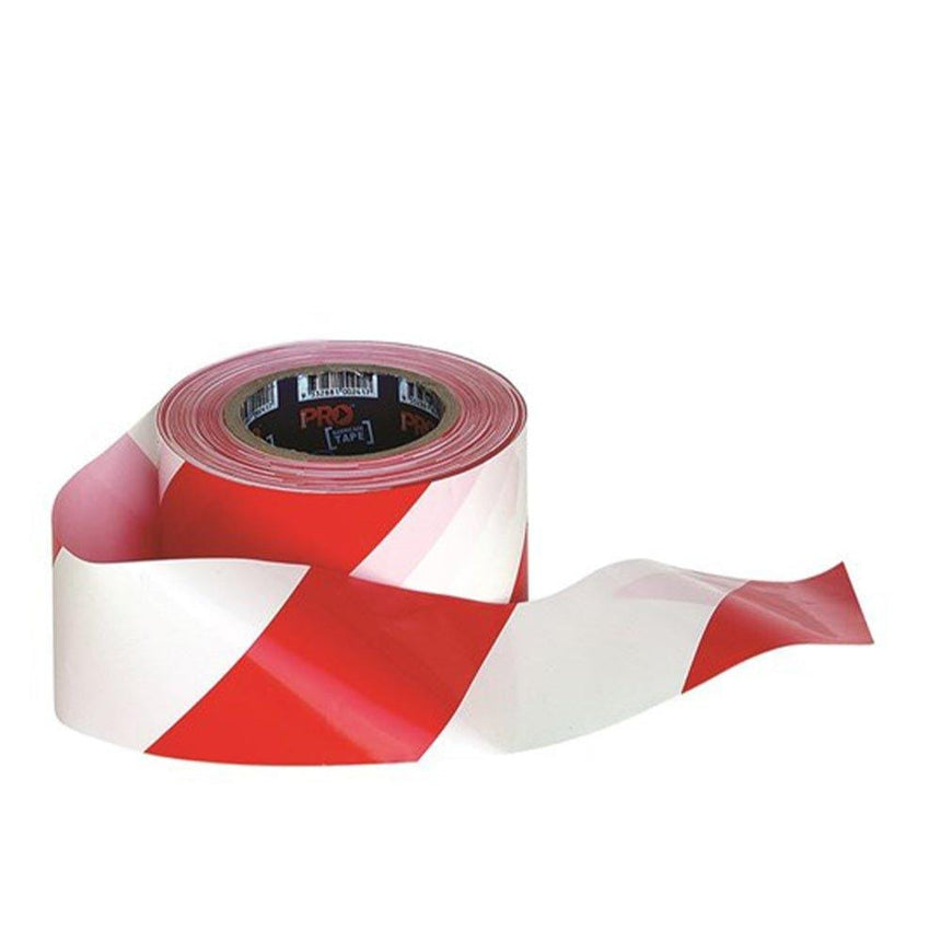 Barricade Tape - 100m x 75mm Red & White 2 Rolls Site Safety ProChoice