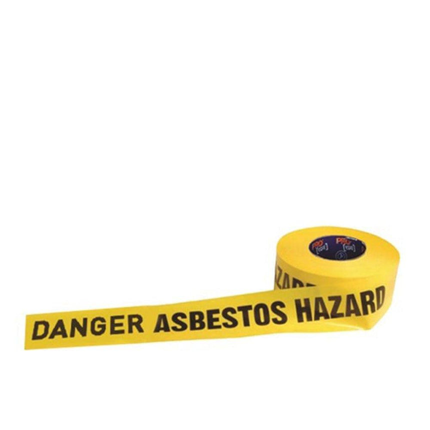 Barricade Tape - 300m x 75mm DANGER ASBESTOS DUST HAZARD Print 2 Rolls Site Safety ProChoice