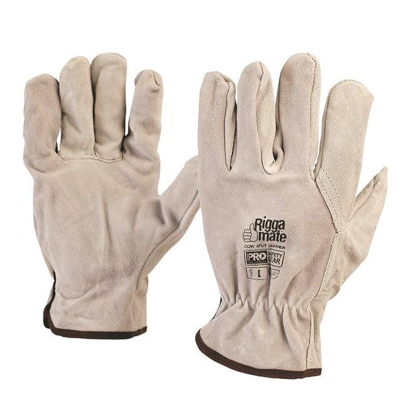 Cowsplit Leather Riggers Gloves - 12 Pairs Gloves ProChoice