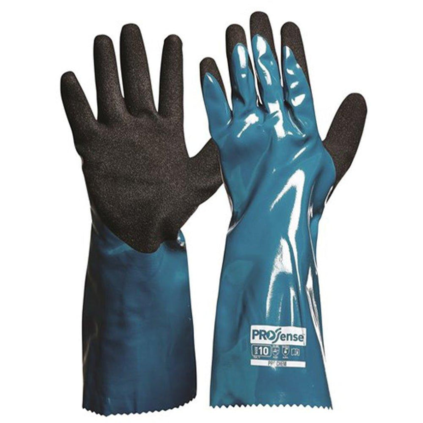 Prochem 35cm Green/Black Nitrile PU - 12 Pairs Gloves ProChoice
