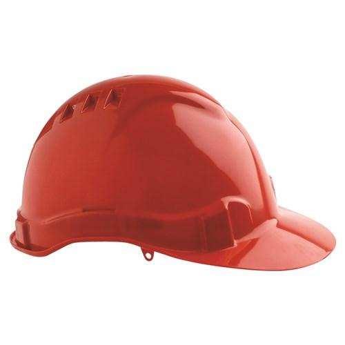 V6 Hard Hat Vented Pushlock Harness Head Protection ProChoice Red