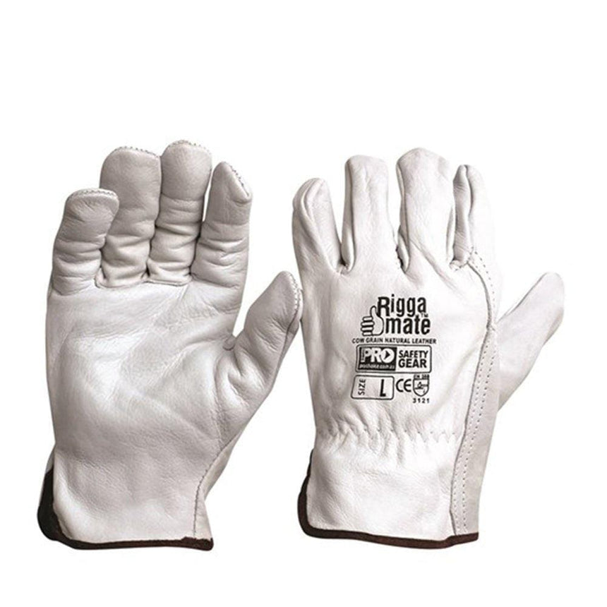 Riggamate Natural Cowgrain Gloves - 12 Pairs Gloves ProChoice