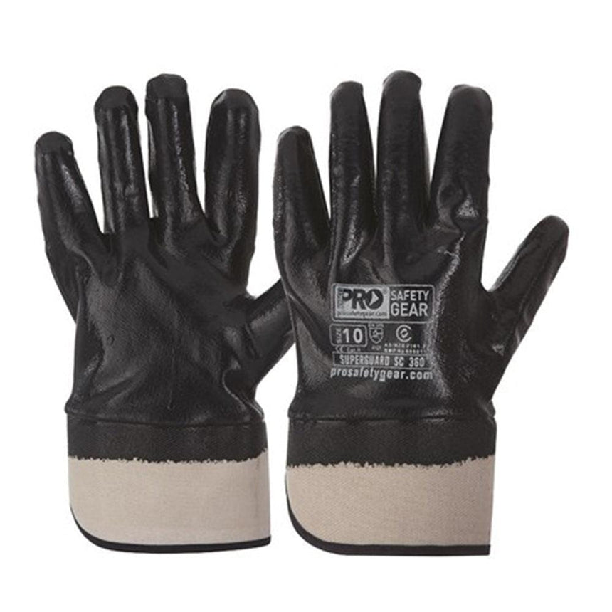 Super-Guard Blue Fully Dipped / Safety Cuff - 12 Pairs Gloves ProChoice