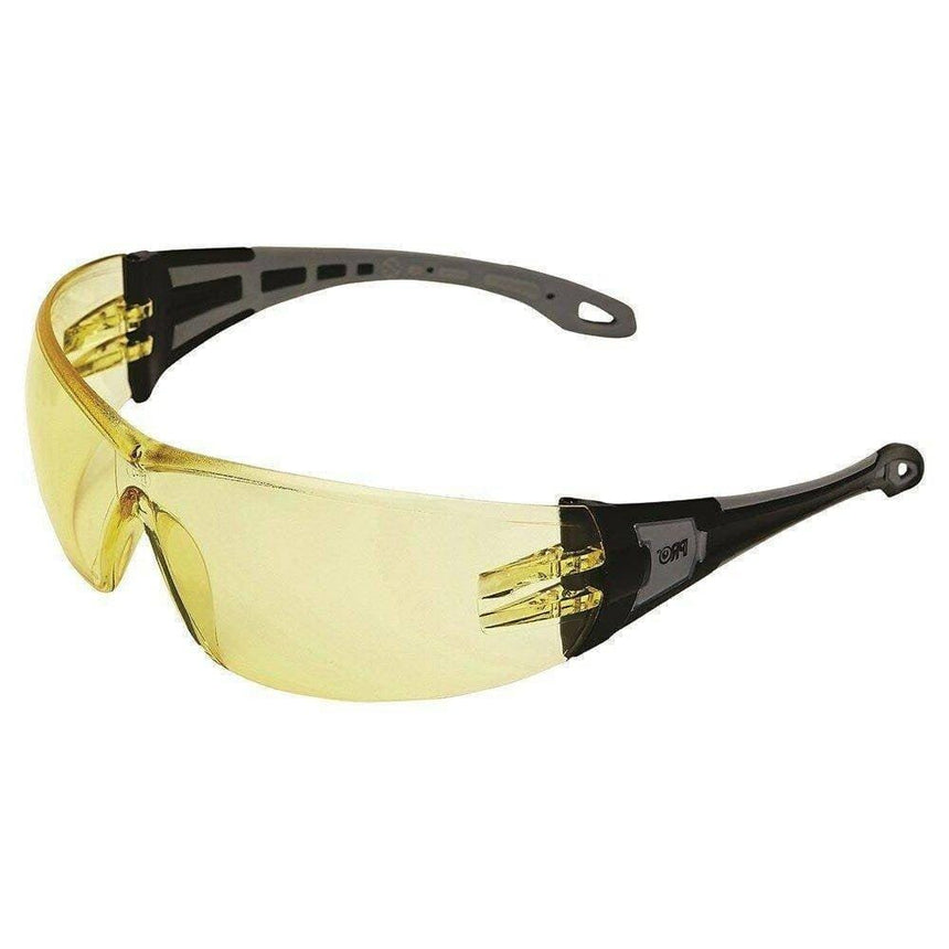 The General Safety Glasses Amber Lens - 12 Pairs Eye Protection ProChoice