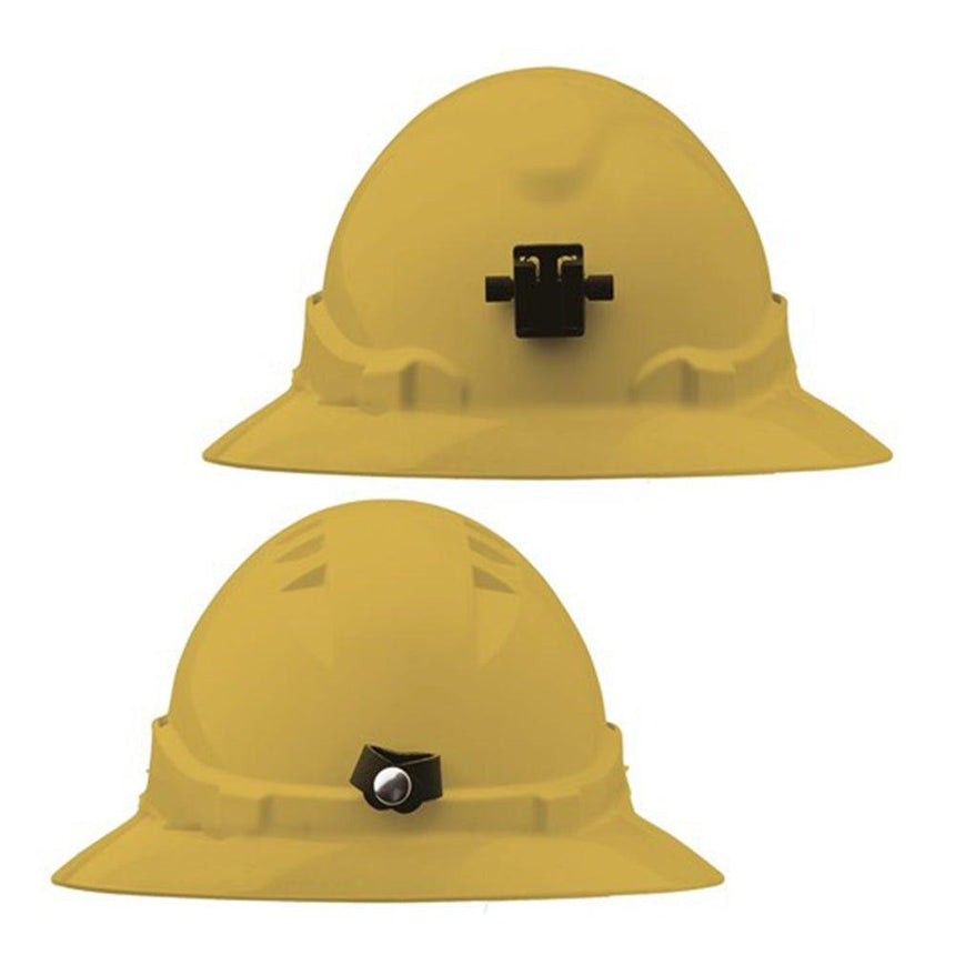 V6 Hard Hat Vented Full Brim + Lamp Bracket Ratchet Harness Head Protection ProChoice