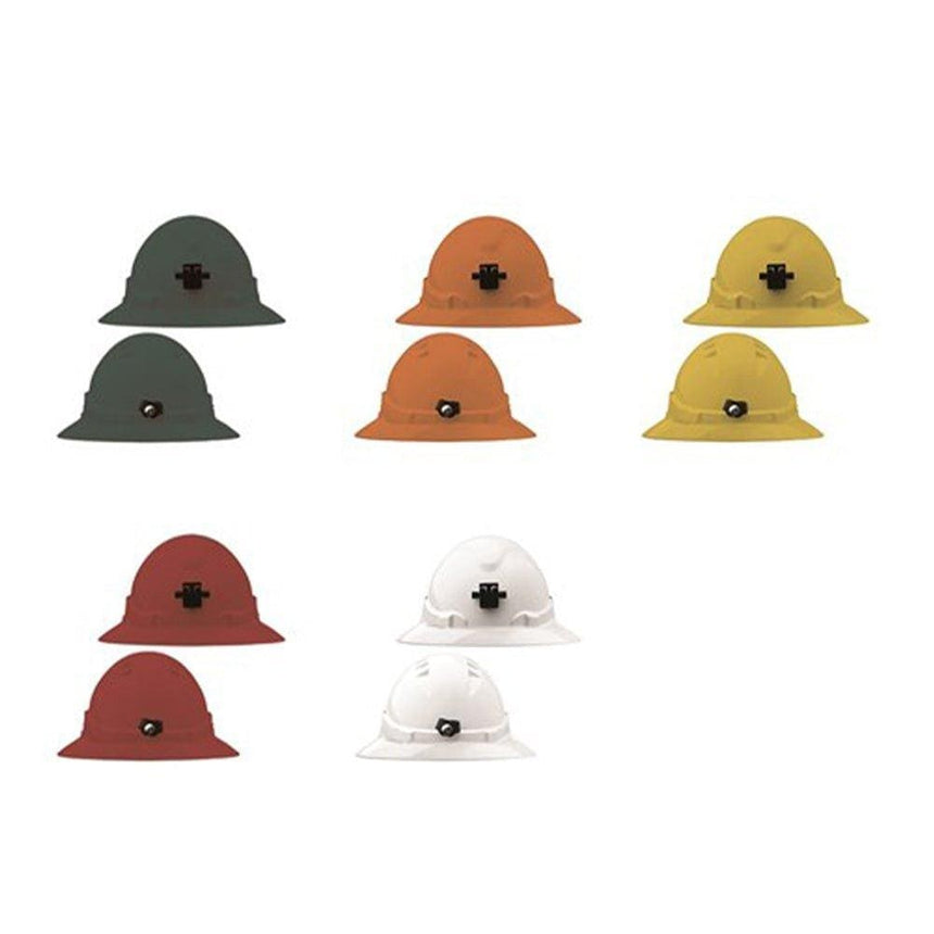 V6 Hard Hat Vented Full Brim + Lamp Bracket Ratchet Harness Head Protection ProChoice