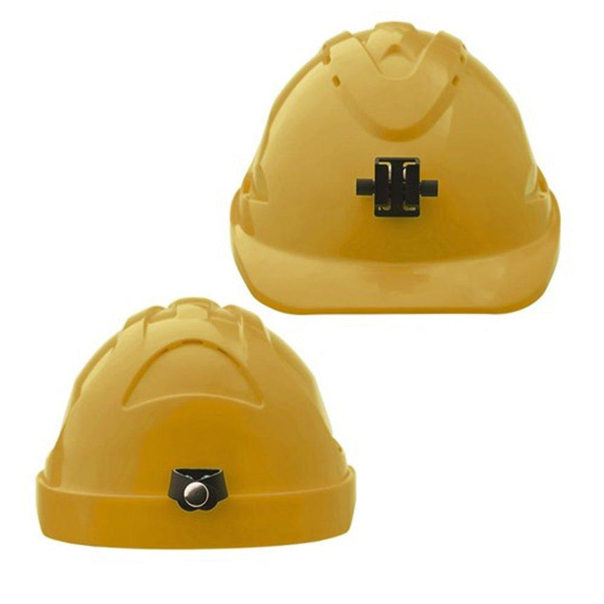 V9 Hard Hat Unvented + Lamp Bracket Pushlock Harness Head Protection ProChoice