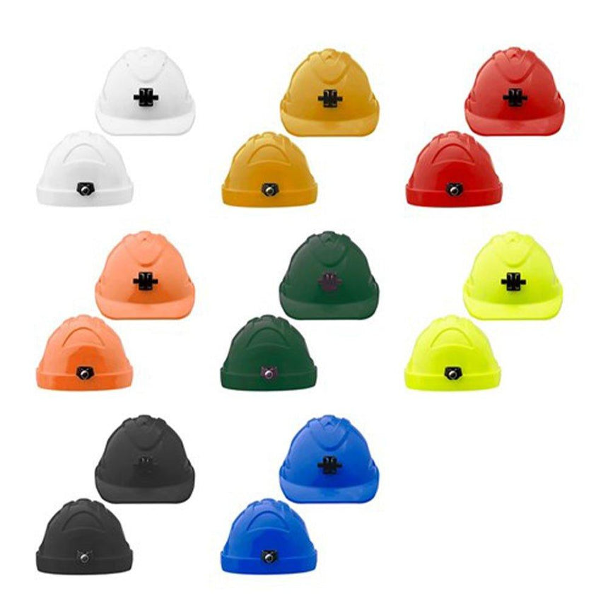 V9 Hard Hat Unvented + Lamp Bracket Ratchet Harness Head Protection ProChoice