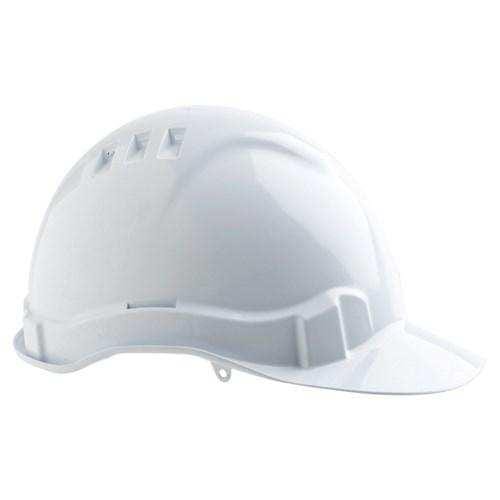 V6 Hard Hat Vented Pushlock Harness Head Protection ProChoice White