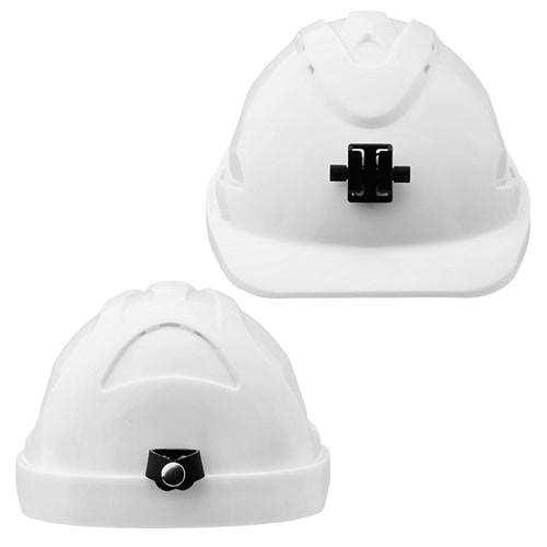 V9 Hard Hat Vented + Lamp Bracket Pushlock Harness Head Protection ProChoice White