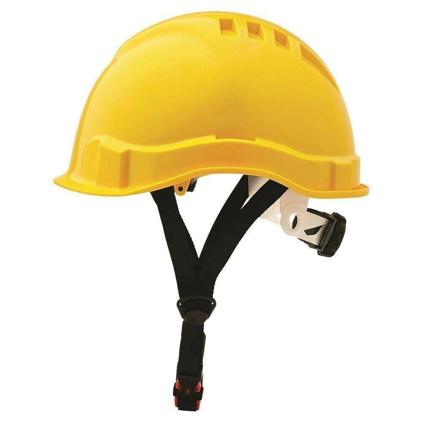 V6 Hard Hat Vented Micro Peak Ratchet Harness Head Protection ProChoice Yellow