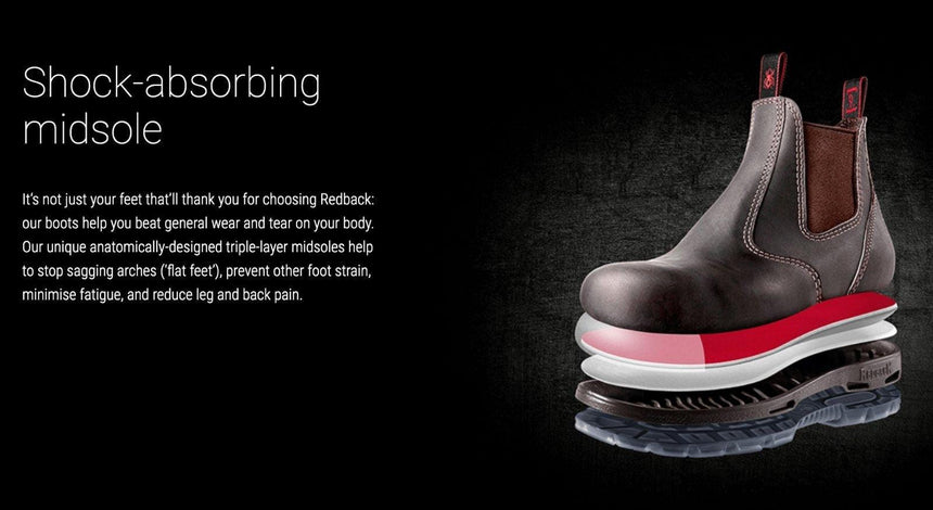 Bobcat UBOK Claret Oil Kip Work Boots Elastic Sided Boots Redback