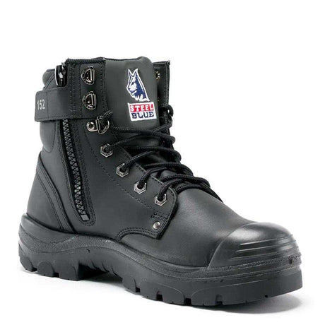 Black Argyle® Zip: TPU with Bump Cap 332152 Zip Up Boots Steel Blue   