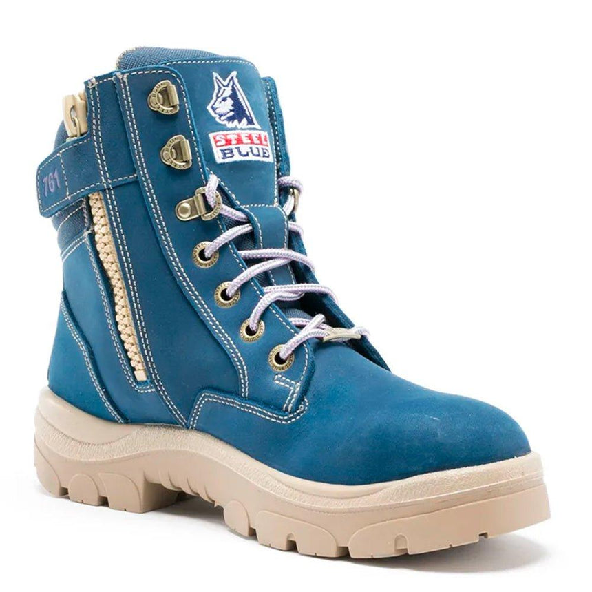 Blue Southern Cross® Zip Ladies 512761 Zip Up Boots Steel Blue