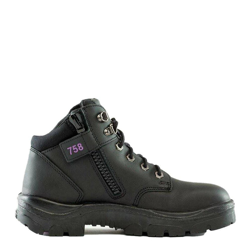 Parkes Zip Ladies Work Boot 512758 Zip Up Boots Steel Blue