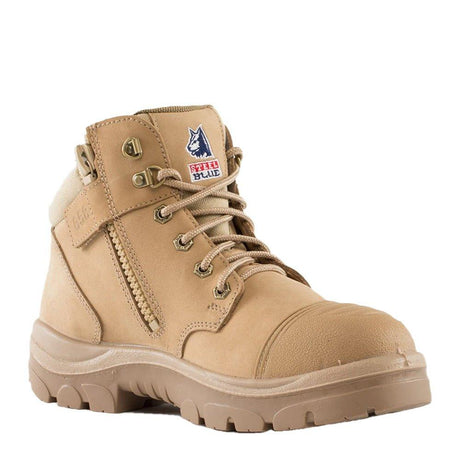 Parkes Zip: Scuff Cap Work Boots 312658 Zip Up Boots Steel Blue