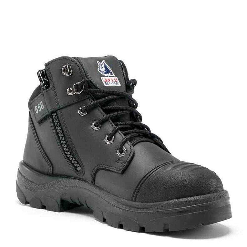 Parkes Zip: Scuff Cap Work Boots 312658 Zip Up Boots Steel Blue