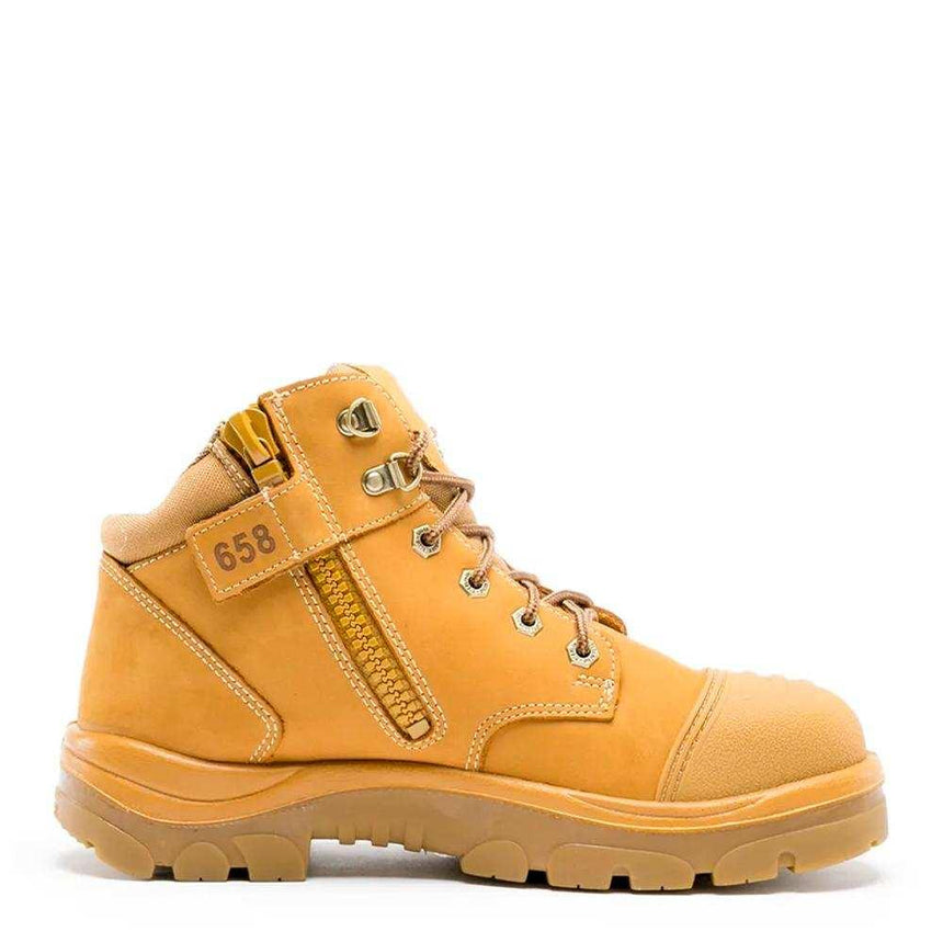 Parkes Zip: Scuff Cap Work Boots 312658 Zip Up Boots Steel Blue