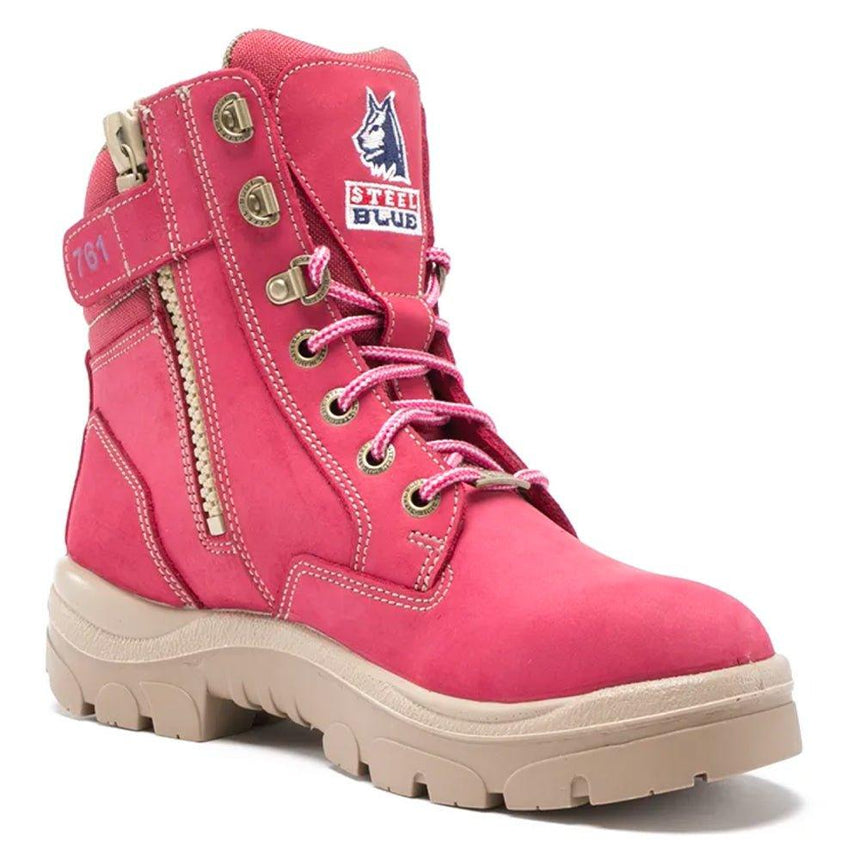 Pink Southern Cross® Zip Ladies 512761 Zip Up Boots Steel Blue