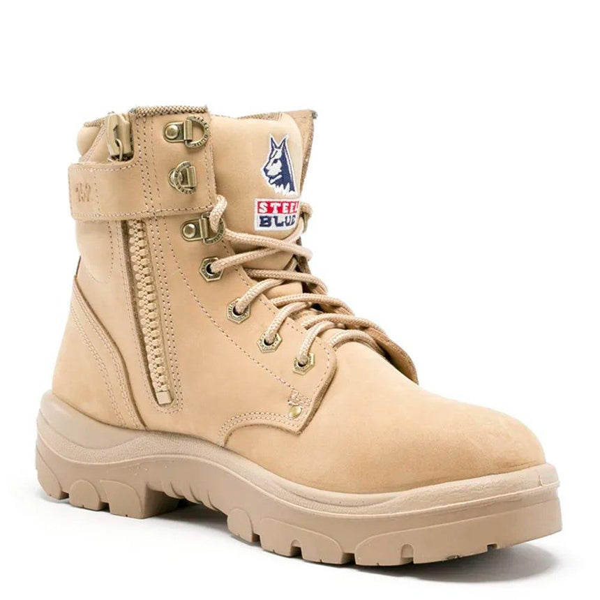 Sand Argyle® Zip Work Boots 312152 Zip Up Boots Steel Blue