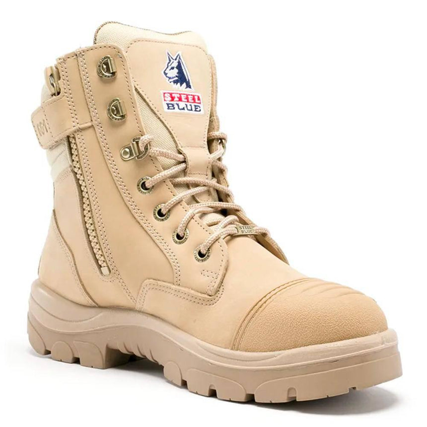 Sand Southern Cross Zip® Work Boots 312661 Zip Up Boots Steel Blue