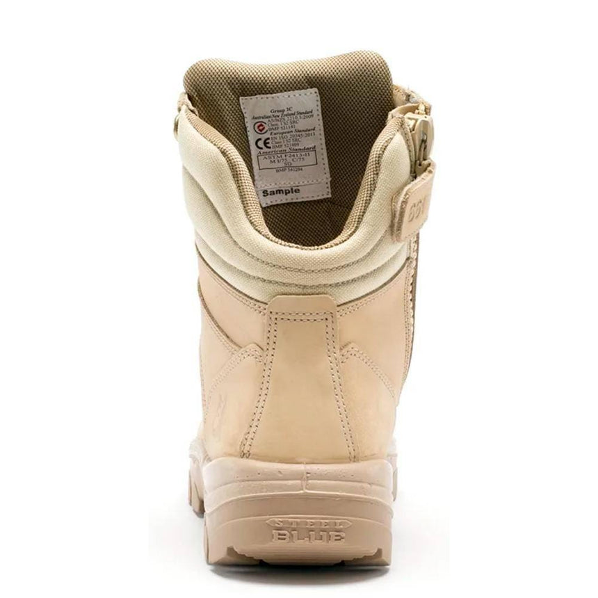 Sand Southern Cross Zip® Work Boots 312661 Zip Up Boots Steel Blue