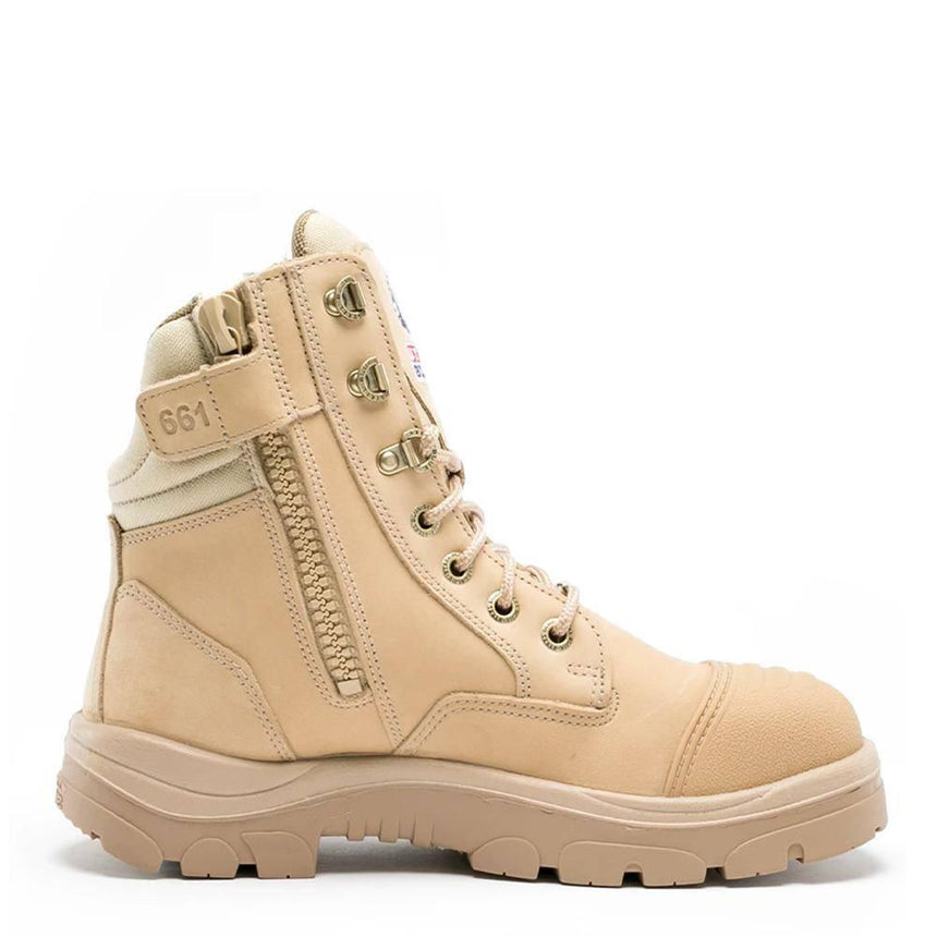 Sand Southern Cross Zip® Work Boots 312661 Zip Up Boots Steel Blue