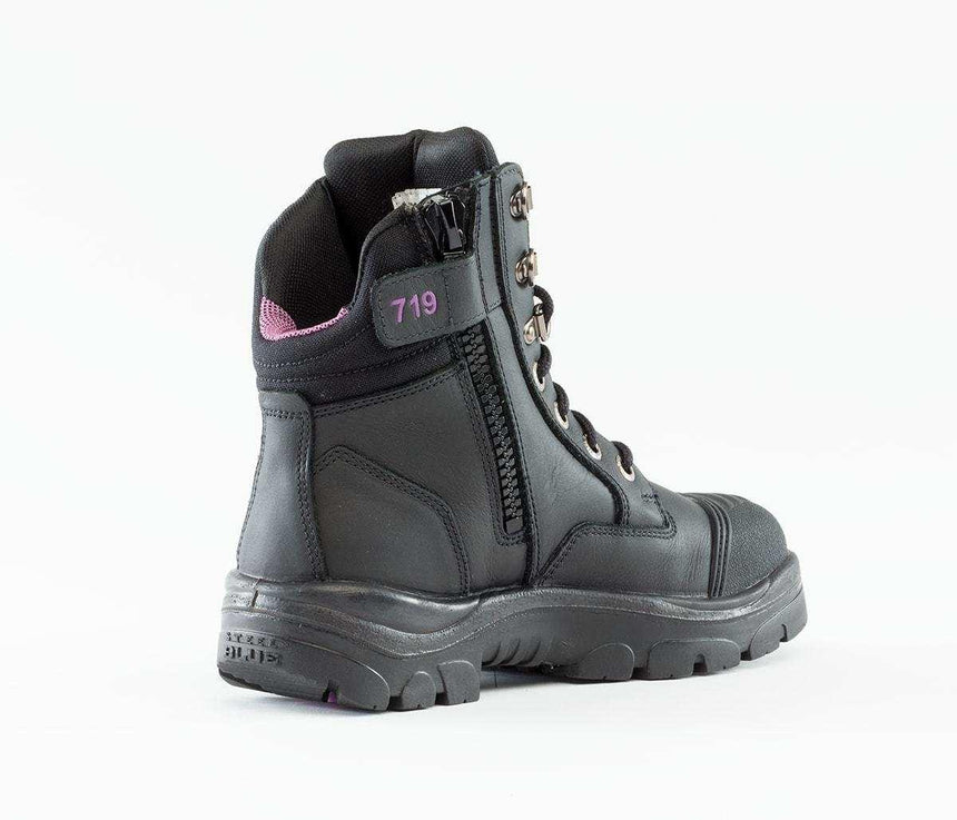 Southern Cross®Zip Scuff Ladies Boot 512719 Zip Up Boots Steel Blue