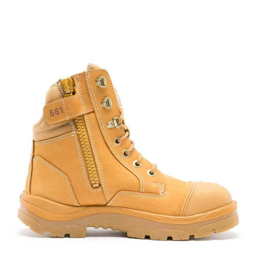 Wheat Southern Cross® Zip Work Boots 312661 Zip Up Boots Steel Blue