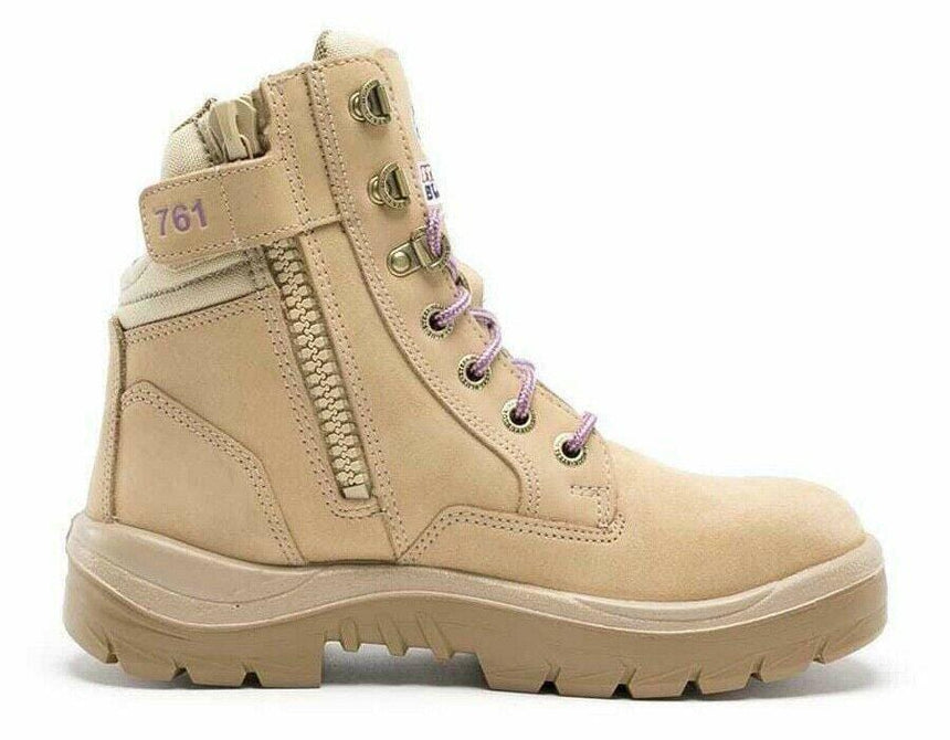 Southern Cross®Zip Ladies Boot 522761 Zip Up Boots Steel Blue Sand Womens AU 4