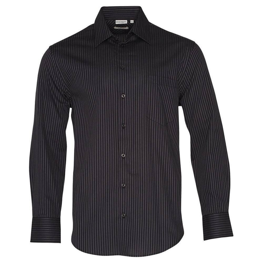 M7132 Men's Dobby Stripe Long Sleeve Shirt Shirts Winning Spirit 38