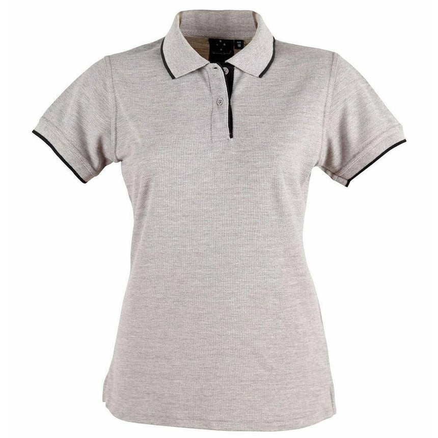 PS48A Liberty Polo Ladies Polos Winning Spirit 6 Grey.Black