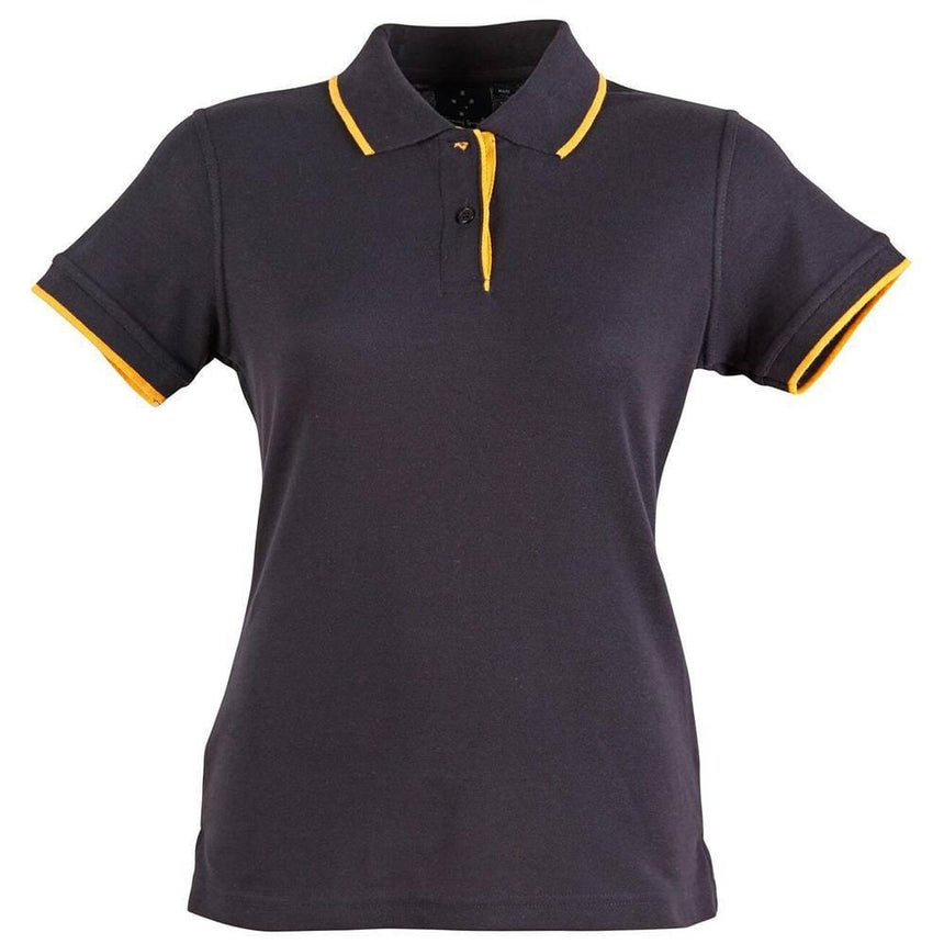 PS48A Liberty Polo Ladies Polos Winning Spirit 6 Navy.Gold