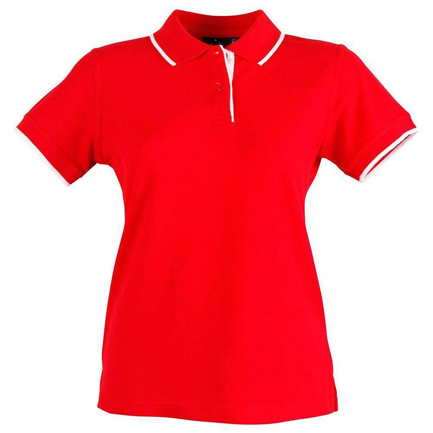 PS48A Liberty Polo Ladies Polos Winning Spirit 6 Red.White