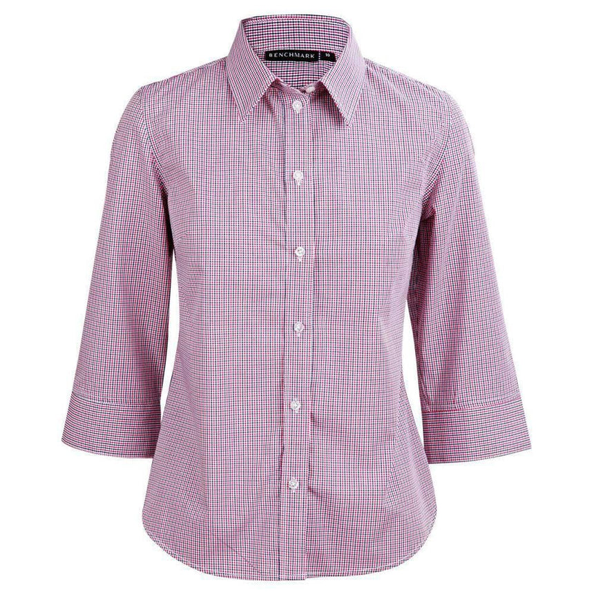 M8360S Women's Mini Check Short Sleeve Shirt Shirts Winning Spirit 6