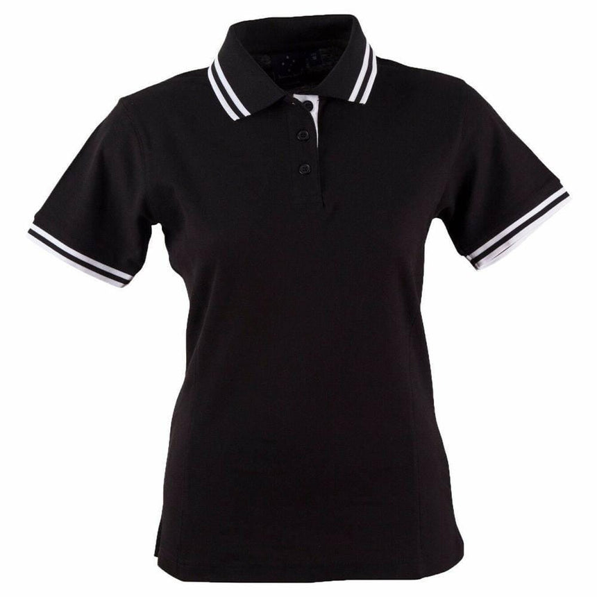 PS66 Grace Polo Women's Polos Winning Spirit Black / White Women's 8