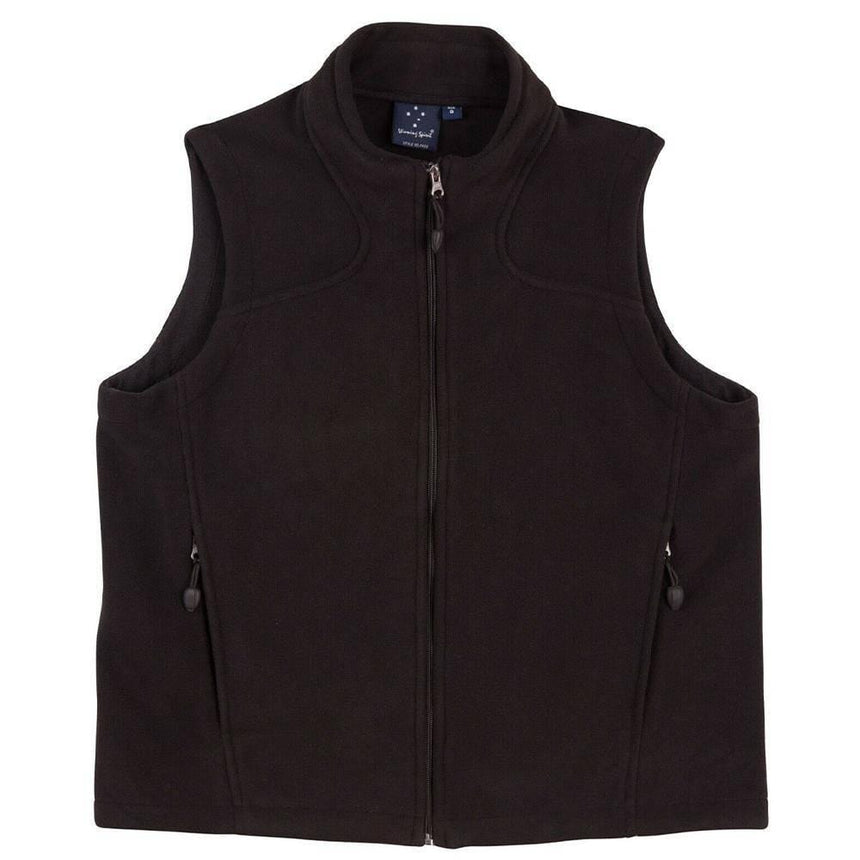 PF09K Diamond Fleece Vest Kids Vests Winning Spirit Black 4K