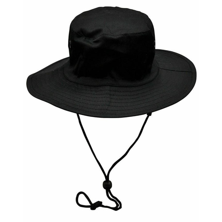 H1035 Surf Hat With Break-Away Strap Hats Winning Spirit Black 55