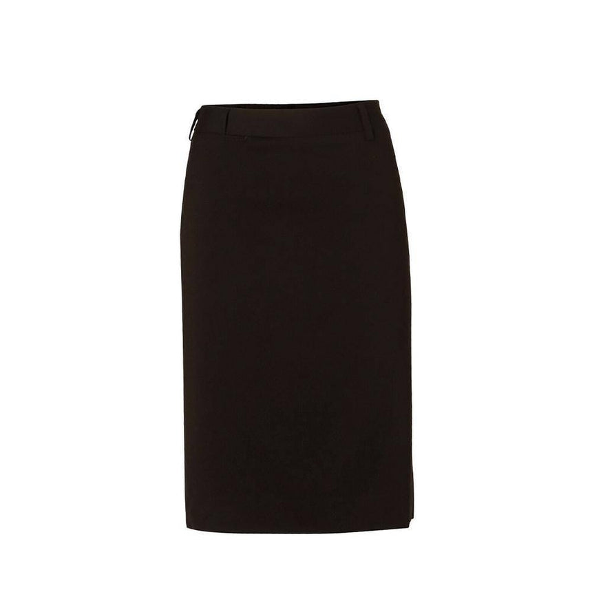 M9471 Women's Poly/Viscose Stretch Mid Length Lined Pencil Skirt Skirts Winning Spirit Black 6